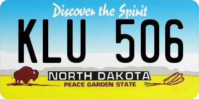 ND license plate KLU506