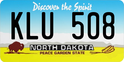 ND license plate KLU508