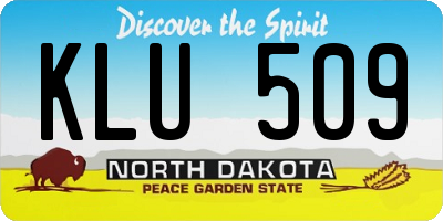 ND license plate KLU509