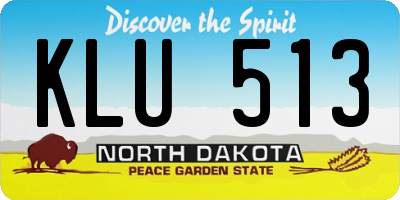 ND license plate KLU513
