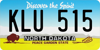 ND license plate KLU515