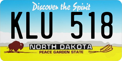 ND license plate KLU518