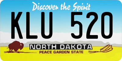 ND license plate KLU520