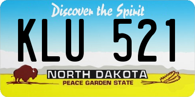ND license plate KLU521