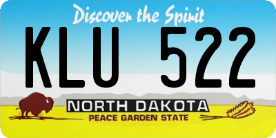 ND license plate KLU522