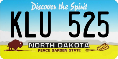 ND license plate KLU525