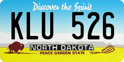ND license plate KLU526