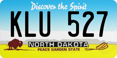 ND license plate KLU527