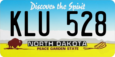 ND license plate KLU528