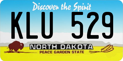 ND license plate KLU529