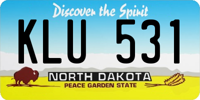 ND license plate KLU531