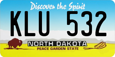 ND license plate KLU532