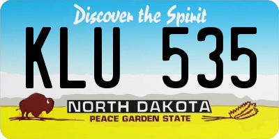 ND license plate KLU535