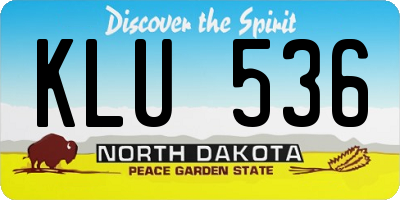 ND license plate KLU536