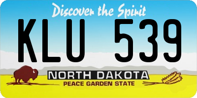 ND license plate KLU539
