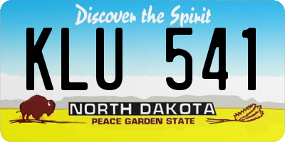 ND license plate KLU541