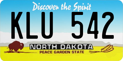ND license plate KLU542