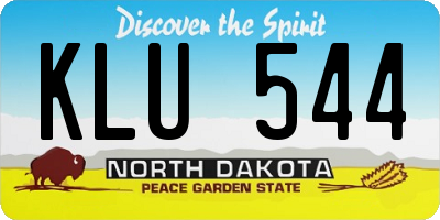ND license plate KLU544