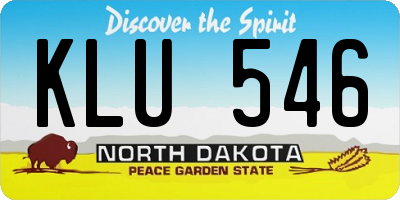 ND license plate KLU546