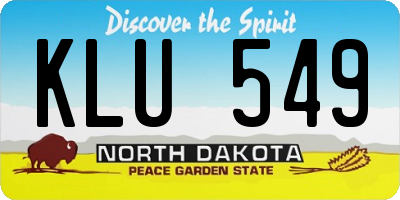 ND license plate KLU549