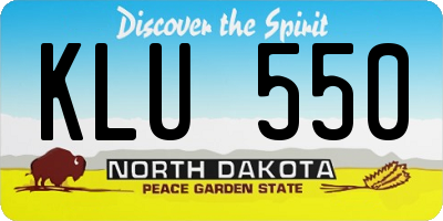 ND license plate KLU550