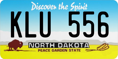 ND license plate KLU556