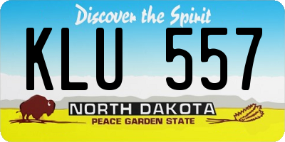 ND license plate KLU557