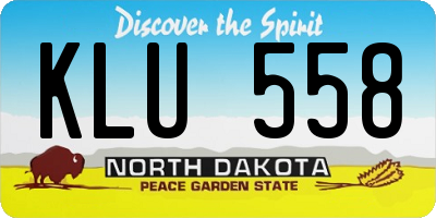 ND license plate KLU558