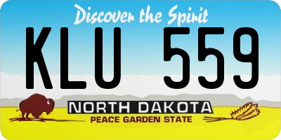 ND license plate KLU559