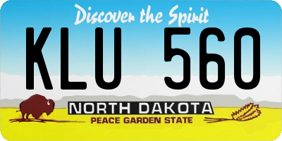 ND license plate KLU560