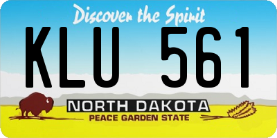 ND license plate KLU561