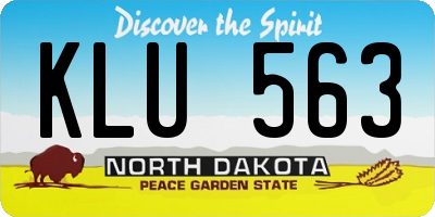 ND license plate KLU563