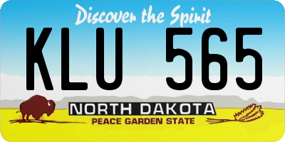 ND license plate KLU565