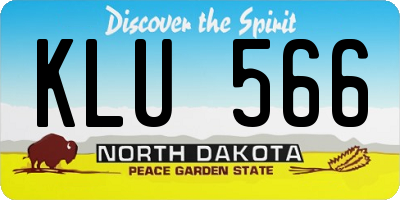 ND license plate KLU566