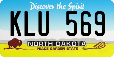 ND license plate KLU569