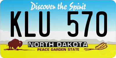 ND license plate KLU570