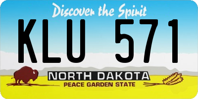 ND license plate KLU571