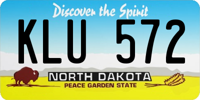 ND license plate KLU572