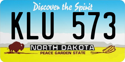 ND license plate KLU573
