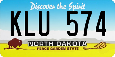 ND license plate KLU574