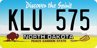 ND license plate KLU575