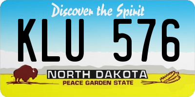 ND license plate KLU576