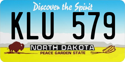 ND license plate KLU579