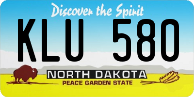 ND license plate KLU580