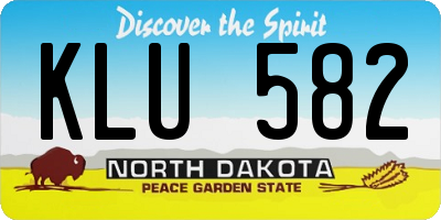 ND license plate KLU582