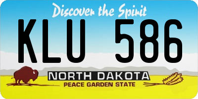 ND license plate KLU586