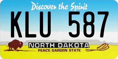 ND license plate KLU587