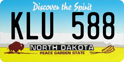 ND license plate KLU588