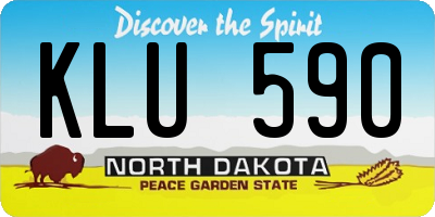 ND license plate KLU590