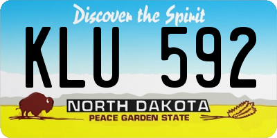 ND license plate KLU592